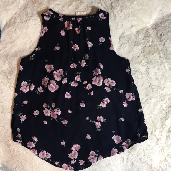 Sienna Sky Navy Floral Sleeveless Blouse - Picture 2 of 5